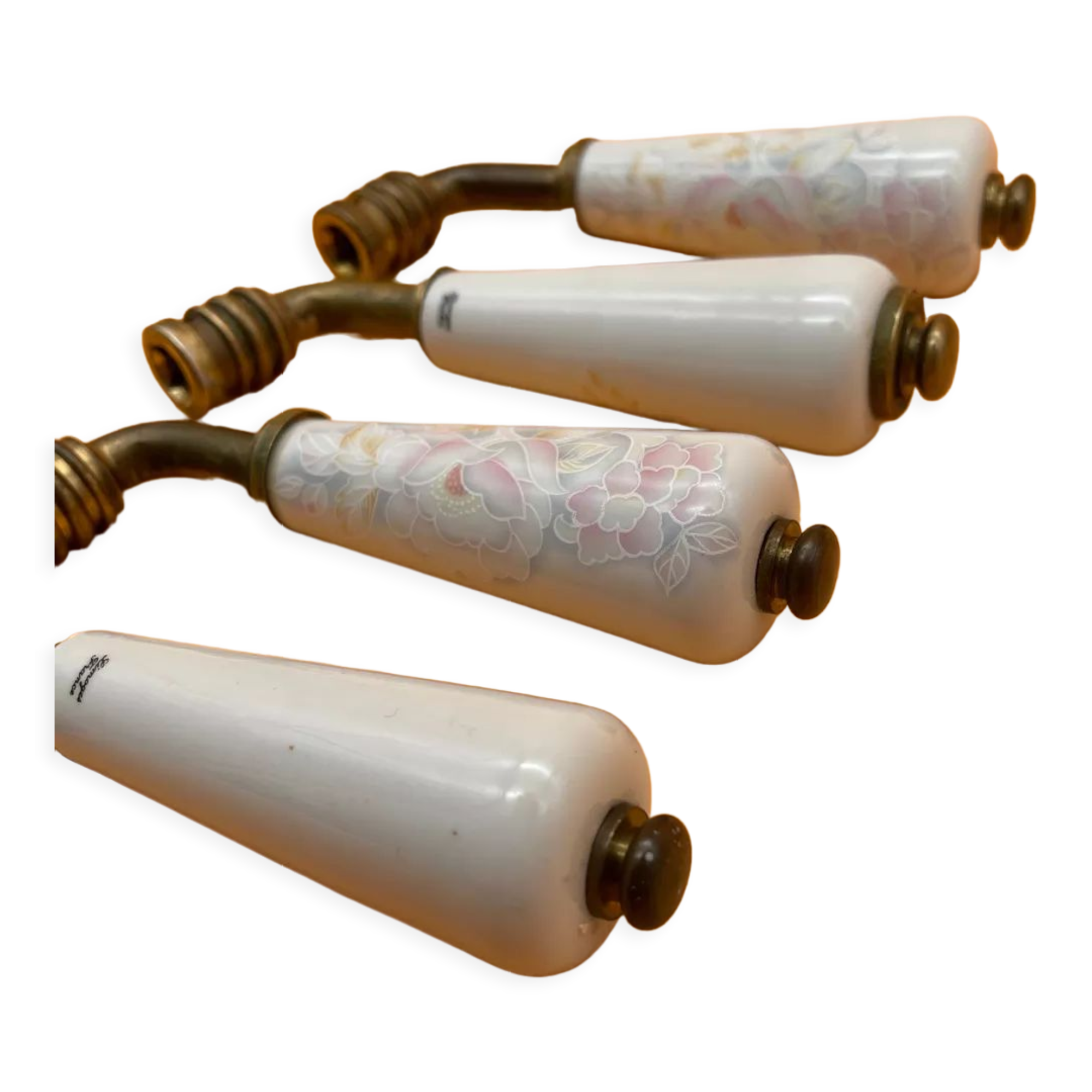 Limoges porcelain handles floral motif