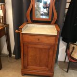 1900 period dressing table pitchpin with marble and mirror