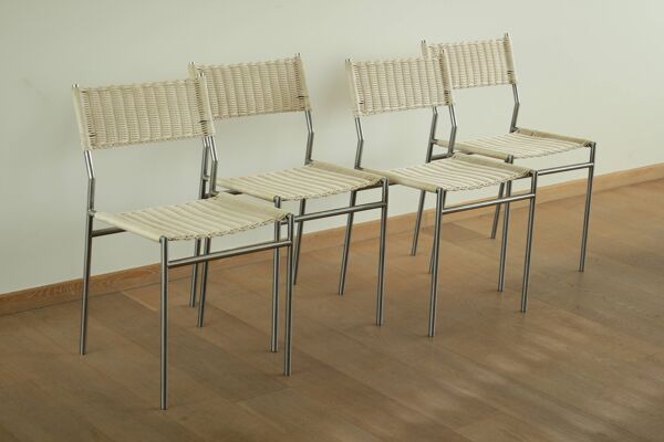 Ensemble de quatre chaises de salle à manger par Martin Visser pour 't Spectrum