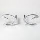 Pair of brushed steel chenets by Jean-Paul Créations circa 1970s