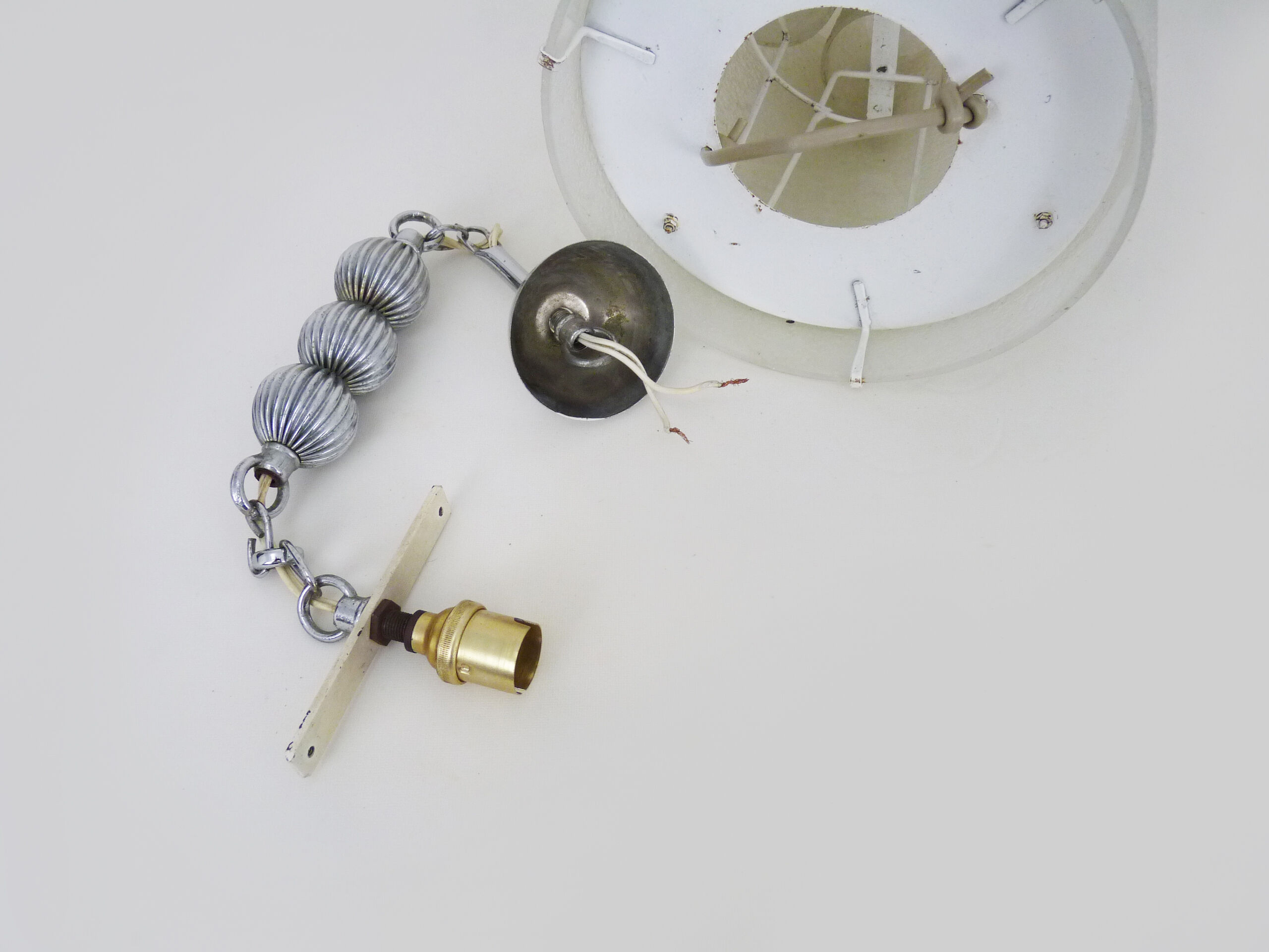 Murano glass tube chandelier by Doria Leuchten. Year 60