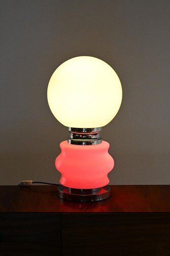 Lampe de table en verre italienne
