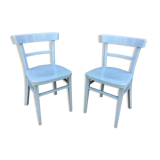 Paire de chaises en bois troquet