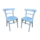 Pair of wooden chairs troquet