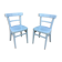 Pair of wooden chairs troquet