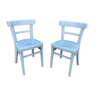 Pair of wooden chairs troquet