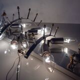 Large crystal glass flush mount from Kinkeldey, Germany, 1970s.