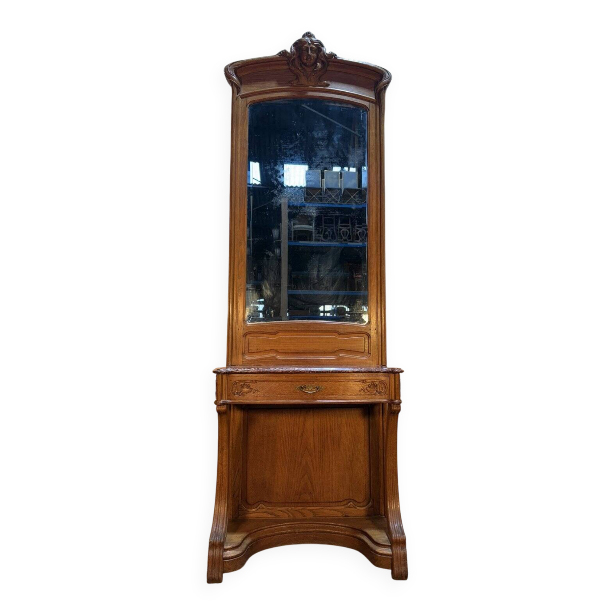 Mirror console from the Art Nouveau period attributed to Hector Guimard.