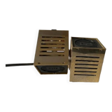 Old spot lamp, square, golden, to table, Aric cubes 70s