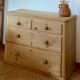 Commode anglaise ancienne en pitchpin massif brut
