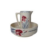 Art nouveau earthenware pitcher luneville