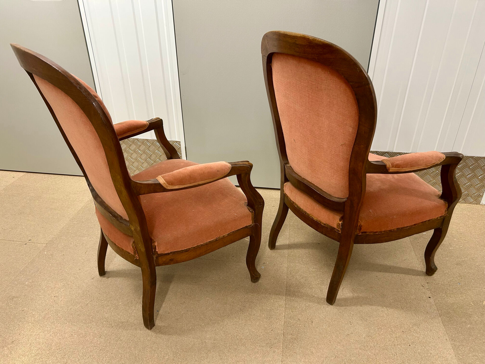 Pair of Voltaire armchairs in the Napoléon III style (19th century)