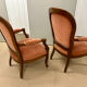 Pair of Voltaire armchairs in the Napoléon III style (19th century)