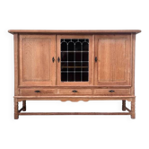 Solid oak sideboard by Henning Kjaernulf, Denmark 1960s