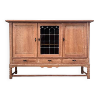 Solid oak sideboard by Henning Kjaernulf, Denmark 1960s