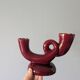 2 vintage Bordeaux ceramic candle holders