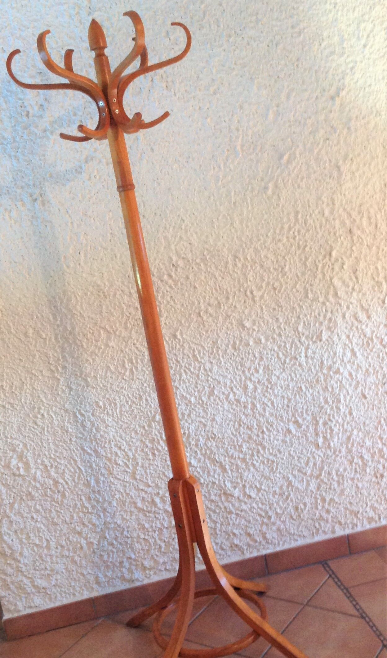 Coat rack with six heads in curved wood Baumann / vintage 50s-60s