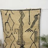 Handmade wool Berber rug 278 X 150 CM