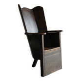Georgian antique Welsh pine 'lambing chair', 1820s
