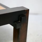 Roger Capron, rare, large coffee table with character decorations.