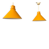 Set (2) of vintage yellow metal pendants