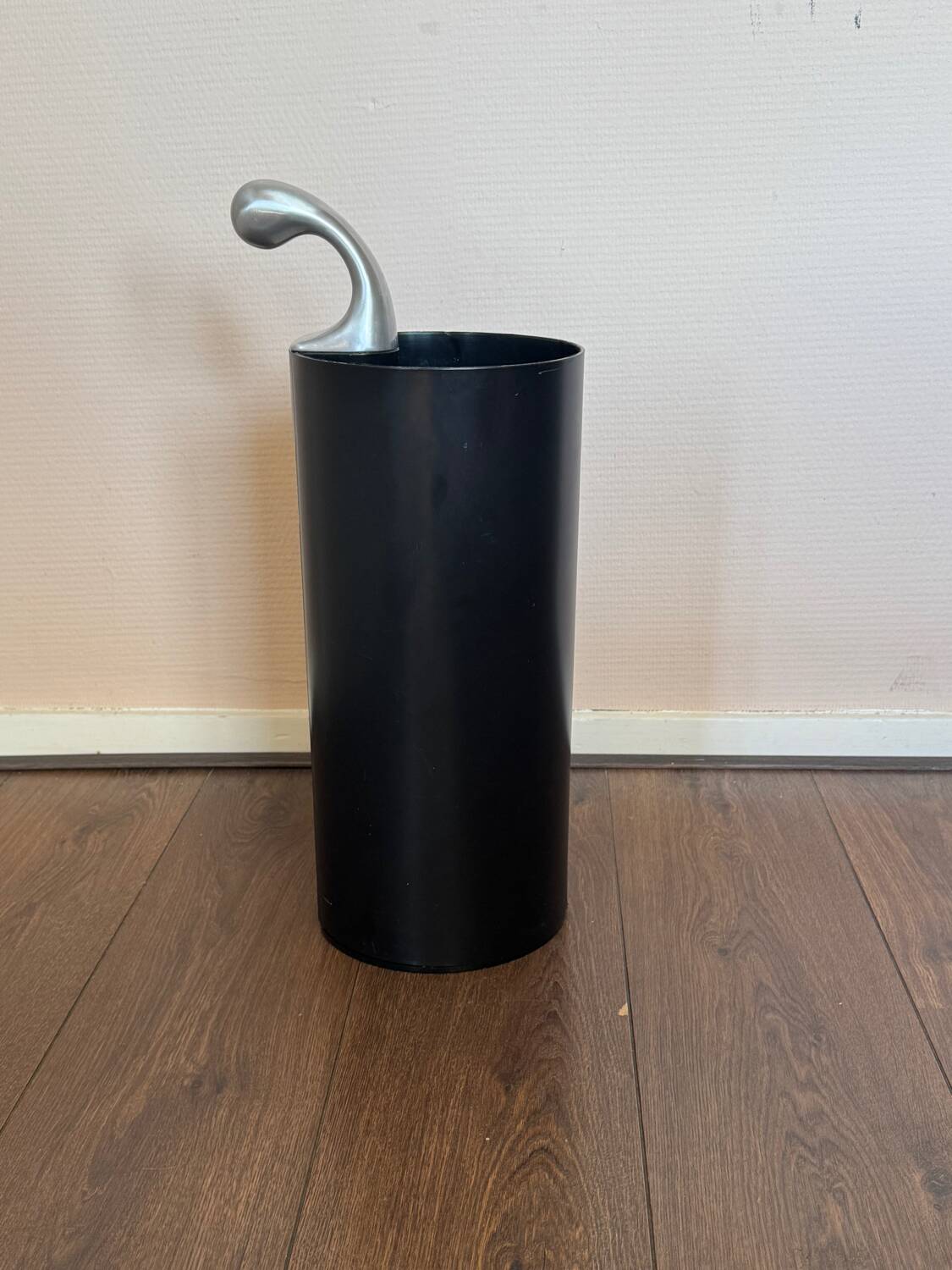 Modernist Italian Metal and Black Abs Umbrella Stand Model Golf by Magis