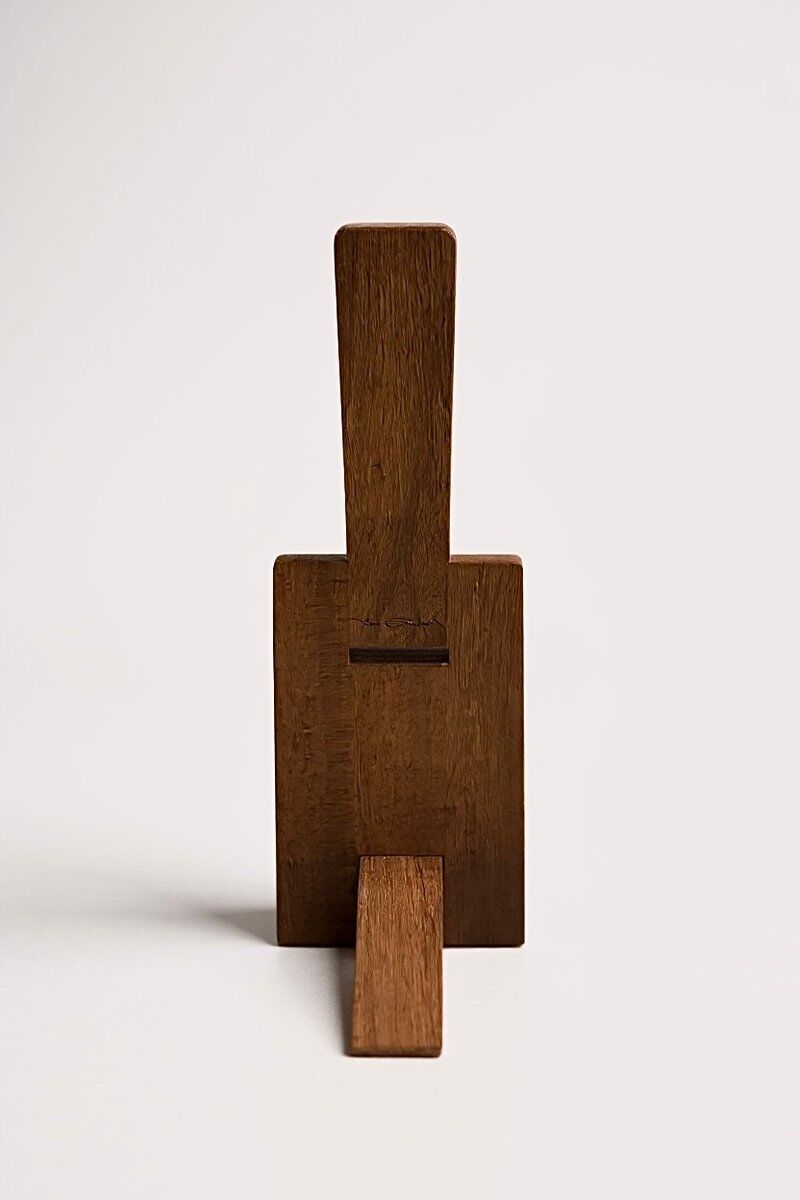 Brutalist minimalist armchair by Alain Gaubert, 1980s