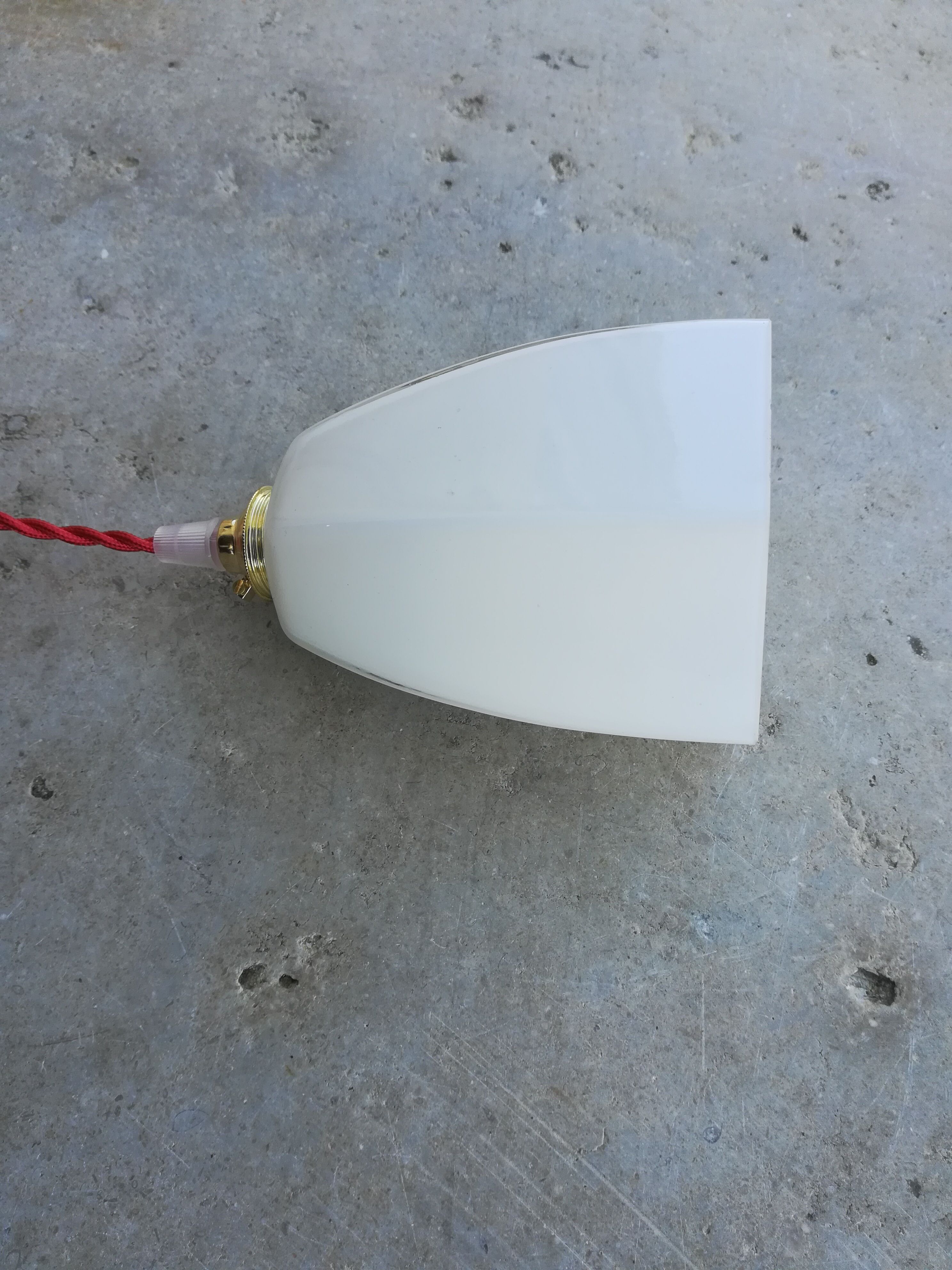 Glass art deco hanging lamp