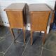 Pair of Louis XV style oak bedside tables