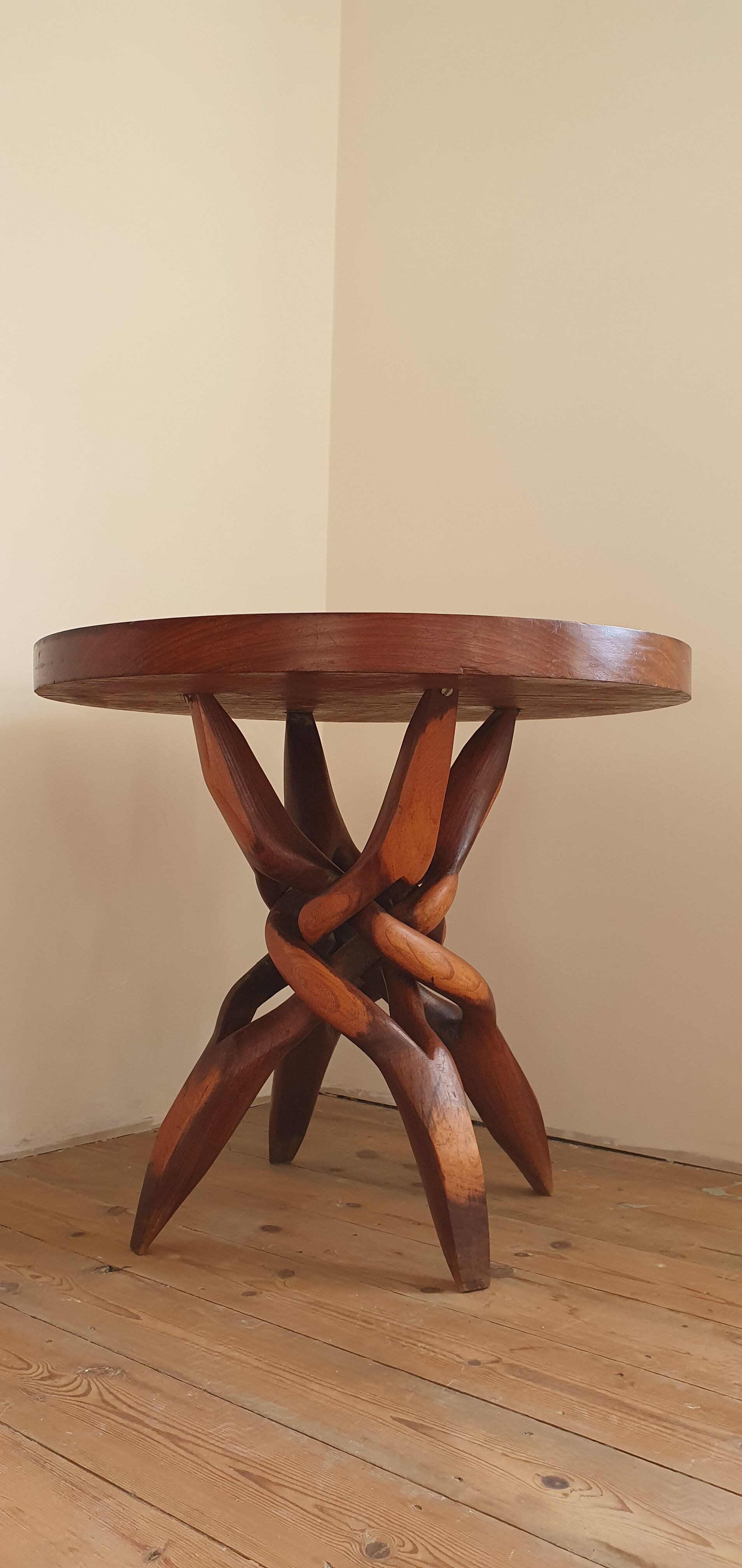 African teak root table 50s
