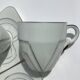 4 fine porcelain cups art deco silver thread
