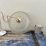 Vintage suspension in chiseled glass