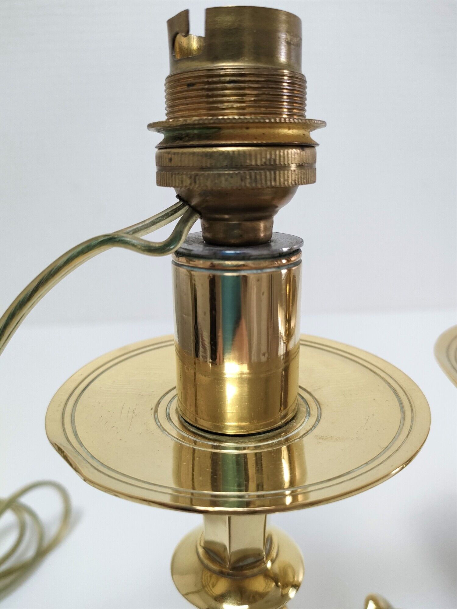 Pair of tripod lamps gilded bronze fondeur Poussielgue-Rusand