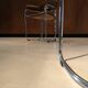 Pair of vintage armchairs, cognac leather and chrome steel 1970