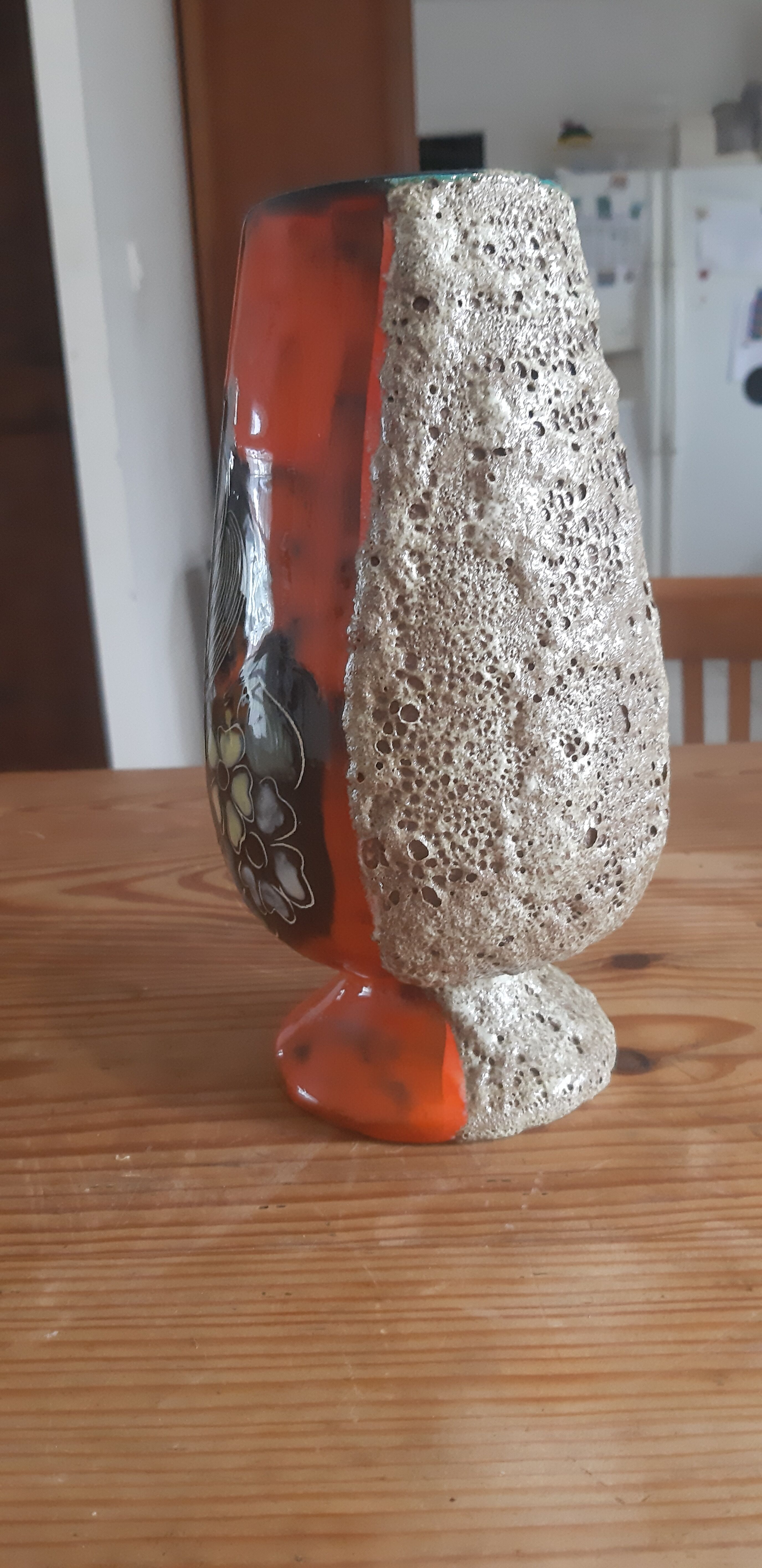 Vintage Vase in Glazed Ceramic