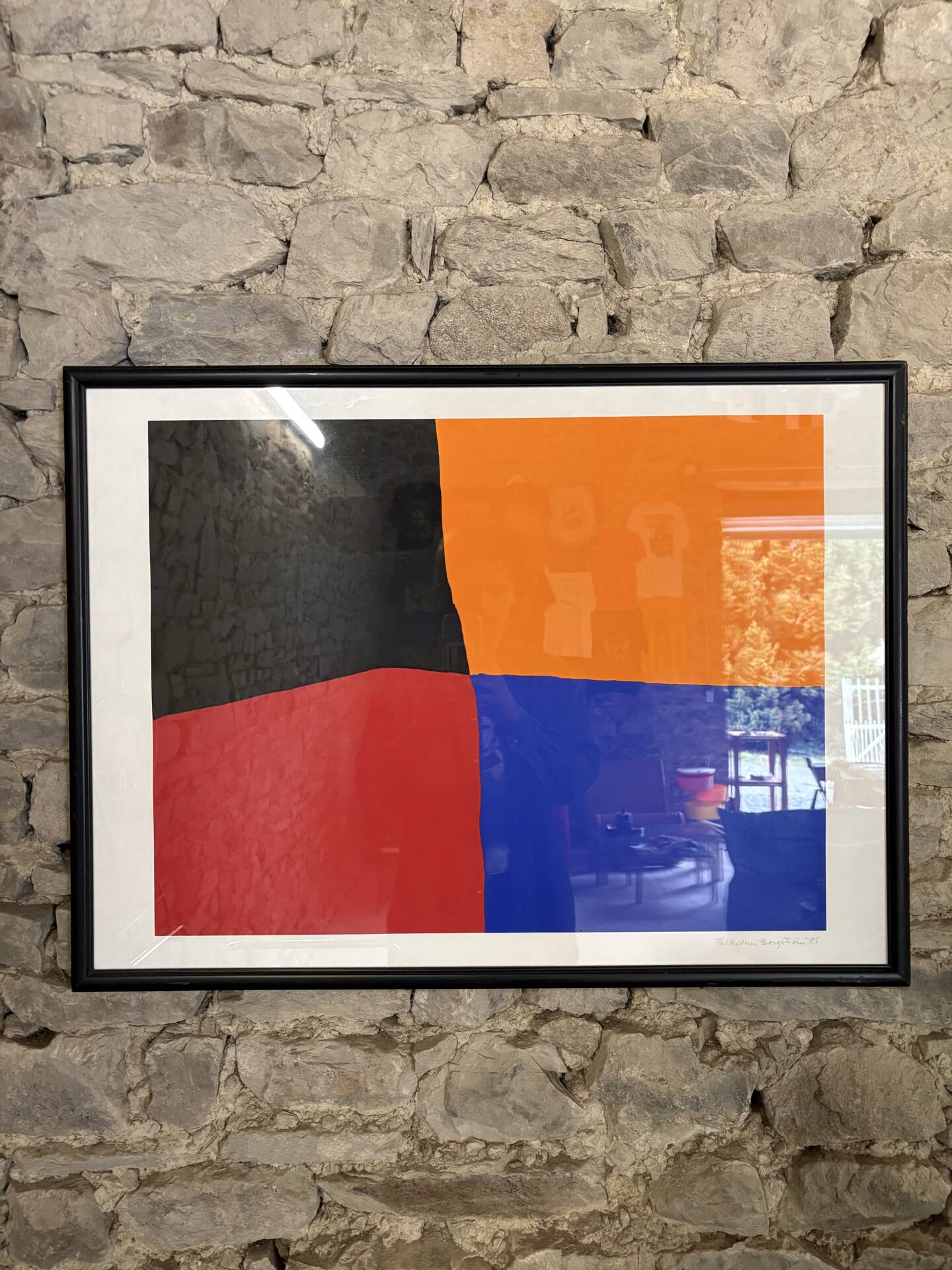 Sérigraphie « Trèfle à quatre feuilles » par E. Mether-Borgström, 1985