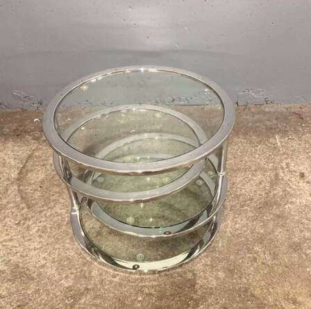 Coffee table, 4 shelves, France, circa 1980