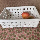 White ceramic basket