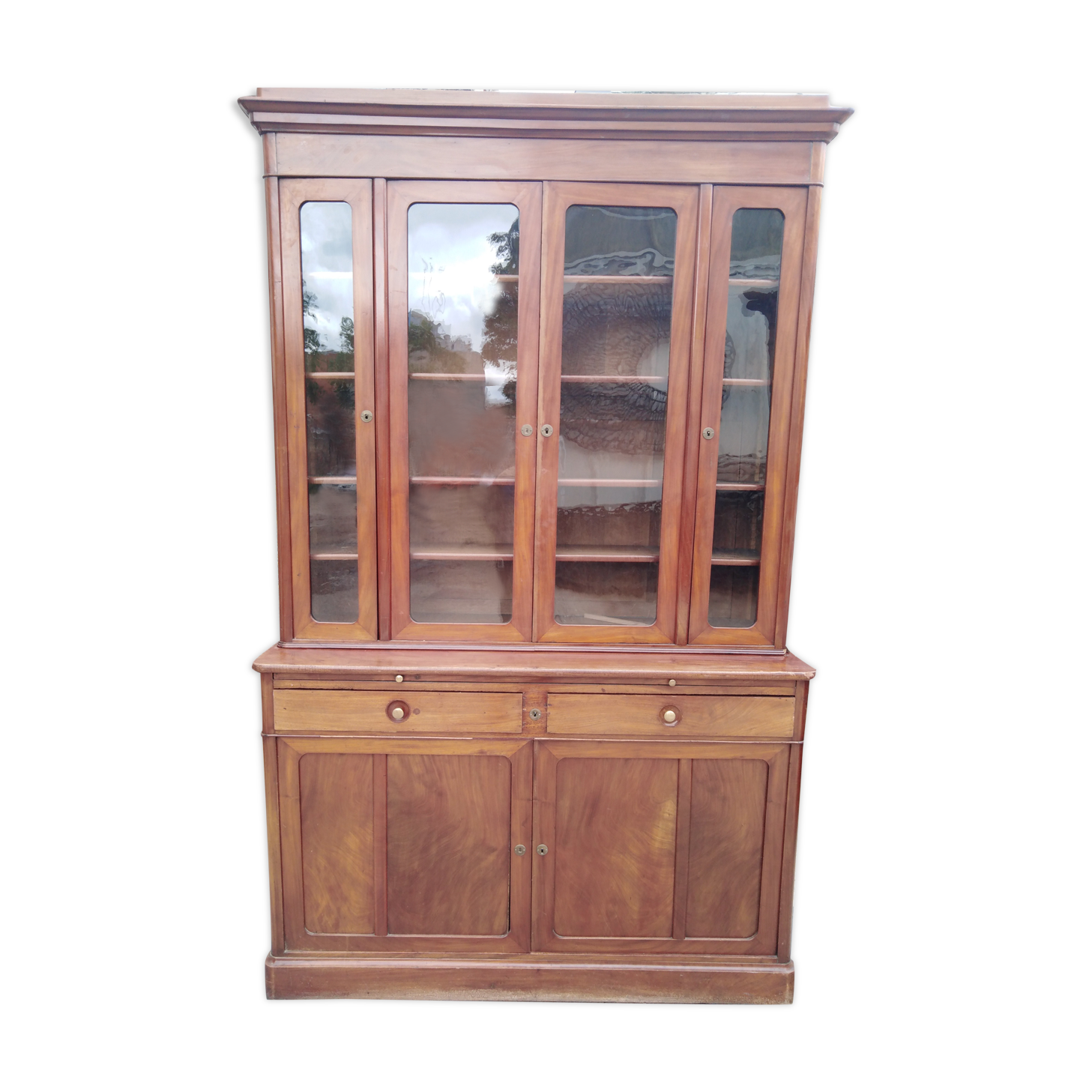 Mahogany showcase buffet library