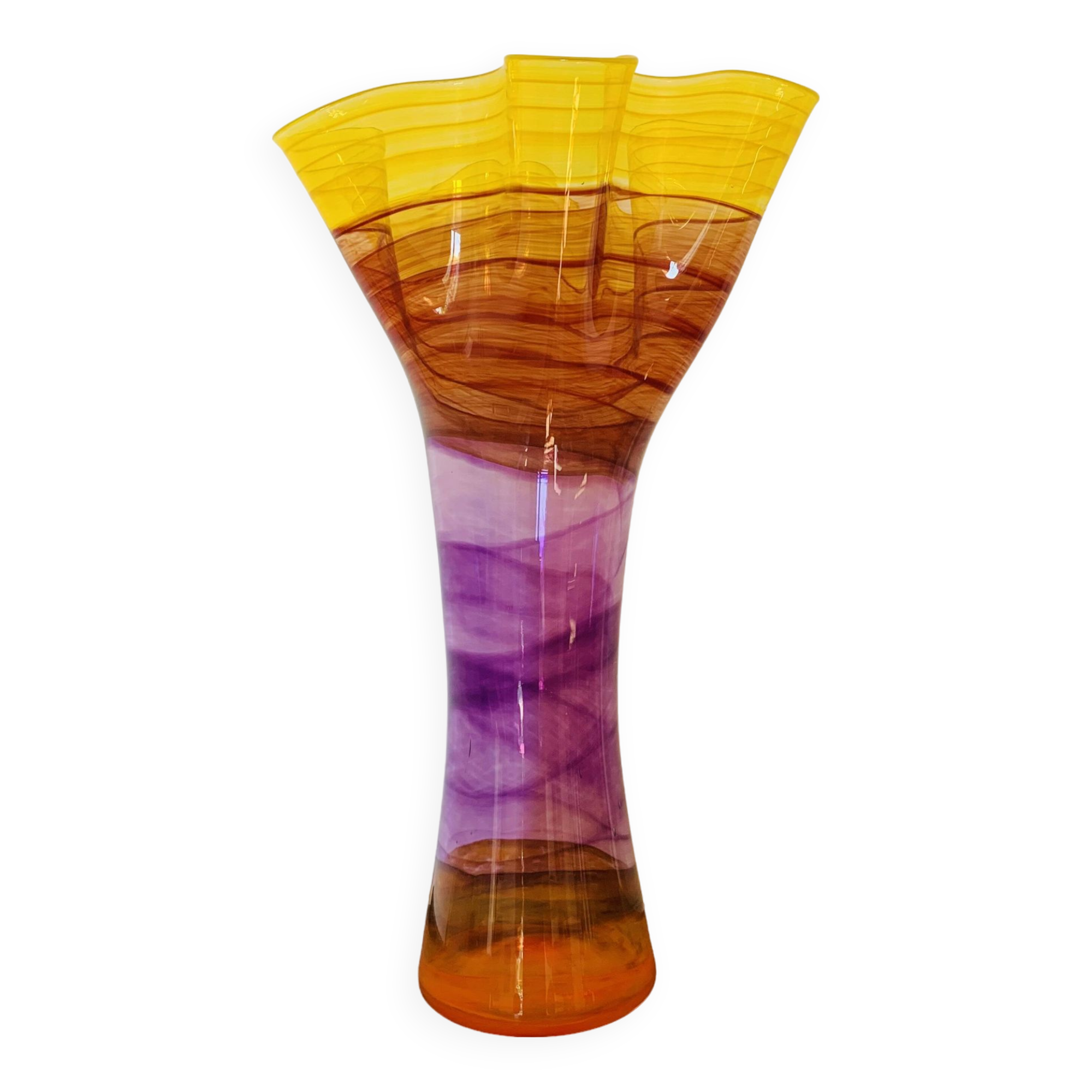 Vintage vase from Locronan glassworks