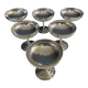 Set of 6 vintage stainless steel ice cream bowls