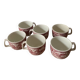 6 porcelain cups stamped BOCH Belgium
