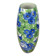 Vase Italien San Marino Titano, motif floral vert et bleu, MCM