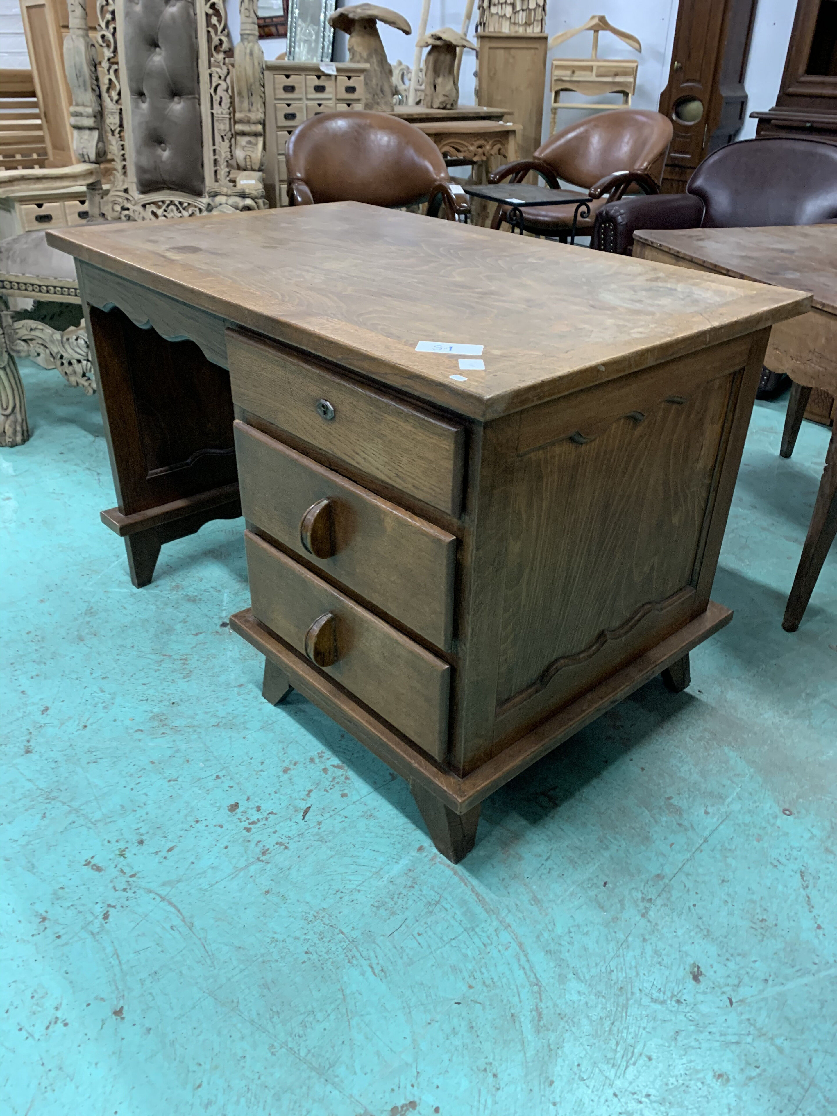 Small oak desk from the 1940s