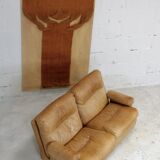 Leather sofa, Albany model, late 70's, Roset edition