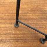 Mid-century brutalist extendable wrought iron floor chandelier, 1960s.