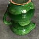 Pichet in vintage in terre cuite varnished shades of green