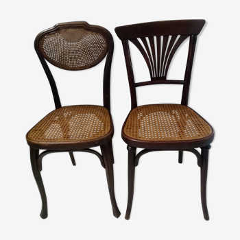 Paire de chaises bistrot Thonet 1920