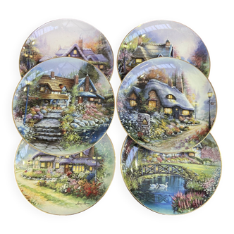 6 Royal Doulton Porcelain Plates Collection The Cottage Edition Numbered fine china