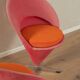 Cone chairs by Verner Panton for Gebrüder Nehl, original pink and orange upholstery, set of 2